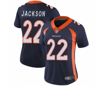 Women's Denver Broncos #22 Kareem Jackson Navy Blue Alternate Vapor Untouchable Limited Player Football Jersey