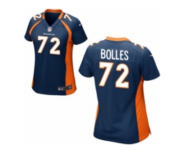 Women's Denver Broncos #72 Garett Bolles Nike Blue 2017 Draft Pick Game Jersey