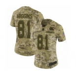 Women's Nike Cleveland Browns #81 Rashard Higgins Limited Camo 2018 Salute to Service NFL Jersey