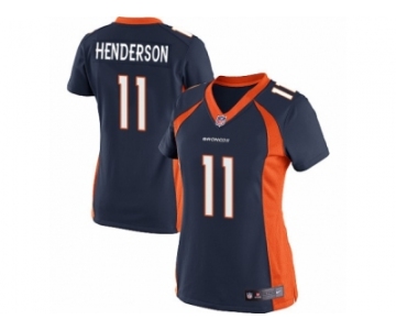Women's Nike Denver Broncos #11 Carlos Henderson Limited Navy Blue Alternate NFL Jersey