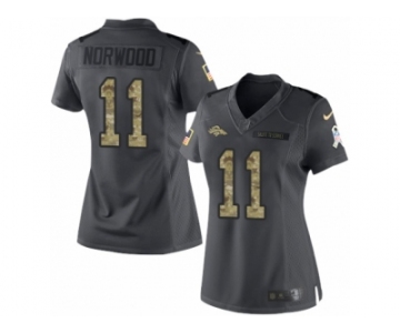 Women's Nike Denver Broncos #11 Jordan Norwood Limited Black 2016 Salute to Service NFL Jersey