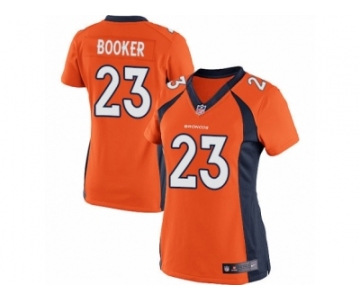 Women's Nike Denver Broncos #23 Devontae Booker Limited Orange Team Color NFL Jersey