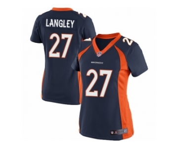 Women's Nike Denver Broncos #27 Brendan Langley Limited Navy Blue Alternate NFL Jersey