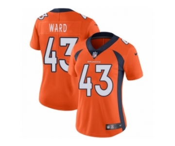Women's Nike Denver Broncos #43 T.J. Ward Vapor Untouchable Limited Orange Team Color NFL Jersey