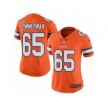 Women's Nike Denver Broncos #65 Gary Zimmerman Limited Orange Rush NFL Jersey