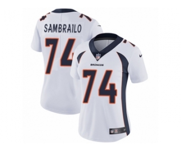 Women's Nike Denver Broncos #74 Ty Sambrailo Vapor Untouchable Limited White NFL Jersey