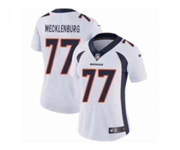 Women's Nike Denver Broncos #77 Karl Mecklenburg Vapor Untouchable Limited White NFL Jersey