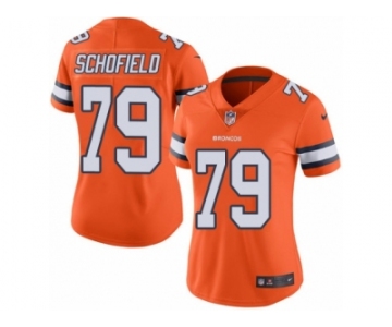 Women's Nike Denver Broncos #79 Michael Schofield Limited Orange Rush NFL Jersey