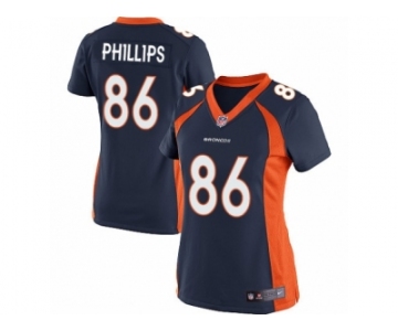 Women's Nike Denver Broncos #86 John Phillips Limited Navy Blue Alternate NFL Jersey