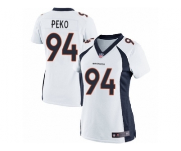 Women's Nike Denver Broncos #94 Domata Peko Limited White NFL Jersey
