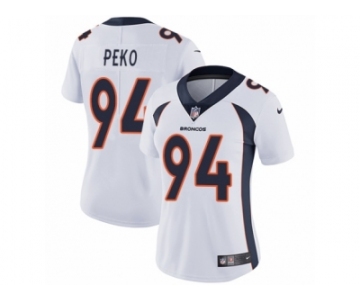 Women's Nike Denver Broncos #94 Domata Peko Vapor Untouchable Limited White NFL Jersey