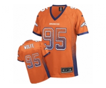 Women's Nike Denver Broncos #95 Derek Wolfe Limited Orange Drift Fashion NFL Jersey