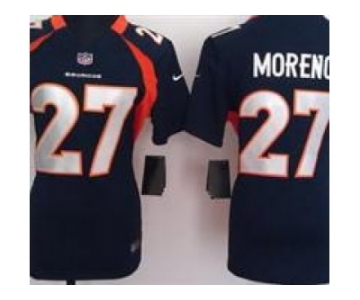 nike women nfl jerseys Denver Broncos #27 Knowshon Moreno Blue[nike]