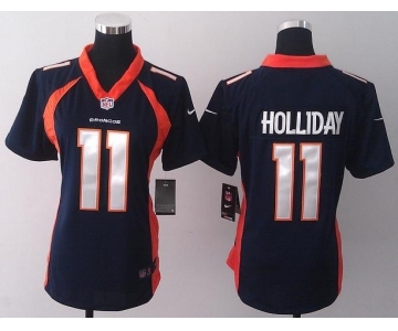 nike women nfl jerseys denver broncos #11 holliday blue[new nike]