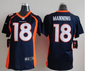 nike women nfl jerseys denver broncos #18 peyton manning blue[new nike]