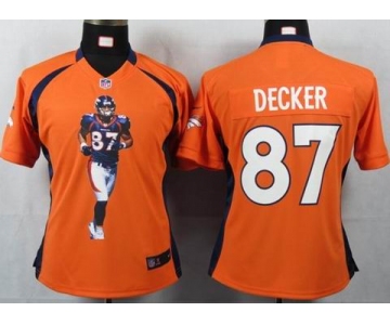 nike women nfl jerseys denver broncos #87 eric decker orange[portrait fashion]