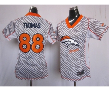 nike women nfl jerseys denver broncos #88 thomas[fem fan zebra]