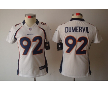 nike women nfl jerseys denver broncos #92 dumervil white[nike limited]