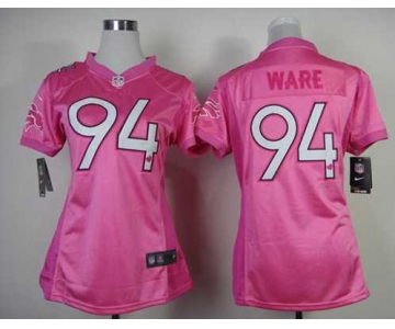 nike women nfl jerseys denver broncos #94 ware pink[nike love]