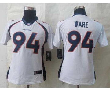nike women nfl jerseys denver broncos #94 ware white[nike Limited]