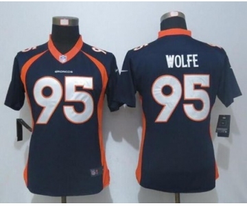 nike women nfl jerseys denver broncos #95 wolfe blue[nike limited]