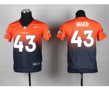 nike youth nfl jerseys denver broncos #43 ward orange-blue[nike drift fashion][second version]