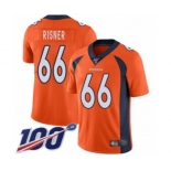 Youth Denver Broncos #66 Dalton Risner Orange Team Color Vapor Untouchable Limited Player 100th Season Football Jersey