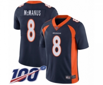 Youth Denver Broncos #8 Brandon McManus Navy Blue Alternate Vapor Untouchable Limited Player 100th Season Football Jersey