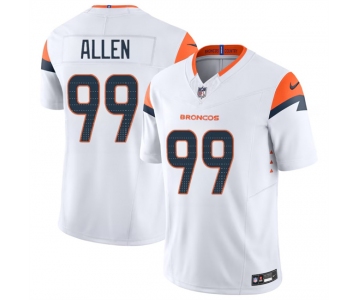Youth Denver Broncos #99 Zach Allen White 2024 F.U.S.E. Vapor Limited Football Stitched Jersey