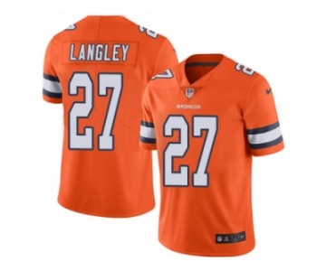 Youth Nike Denver Broncos #27 Brendan Langley Limited Orange Rush NFL Jersey