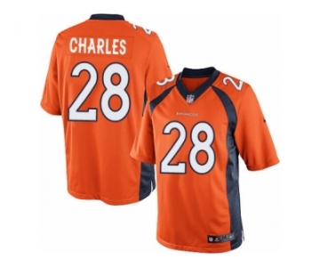 Youth Nike Denver Broncos #28 Jamaal Charles Limited Orange Team Color NFL Jersey