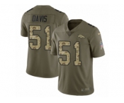 Youth Nike Denver Broncos #51 Todd Davis Limited Olive Camo 2017 Salute to Service NFL Jersey