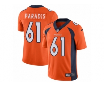 Youth Nike Denver Broncos #61 Matt Paradis Vapor Untouchable Limited Orange Team Color NFL Jersey