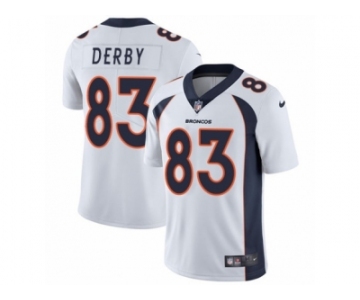 Youth Nike Denver Broncos #83 A.J. Derby White Vapor Untouchable Elite Player NFL Jersey