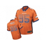 Youth Nike Denver Broncos #95 Derek Wolfe Limited Orange Drift Fashion NFL Jersey