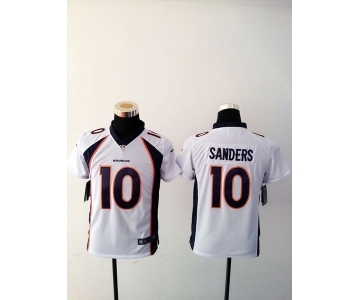 nike youth nfl jerseys denver broncos #10 sanders white[nike][sanders]