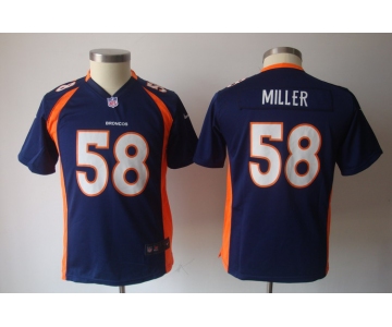 nike youth nfl jerseys denver broncos #58 miller blue[nike]