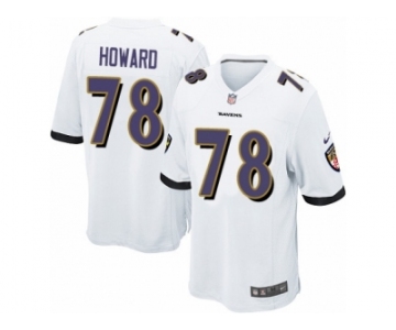 Men Nike Baltimore Ravens #78 Austin Howard Game White NFL Jersey