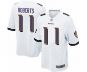 Men's Baltimore Ravens #11 Seth Roberts Game White Football Jersey
