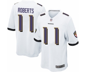 Men's Baltimore Ravens #11 Seth Roberts Game White Football Jersey