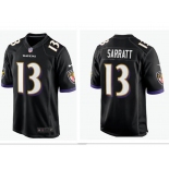 Men's Baltimore Ravens #13 Elijah Sarratt Black Alternate Stitched NFL Nike Game Jersey
