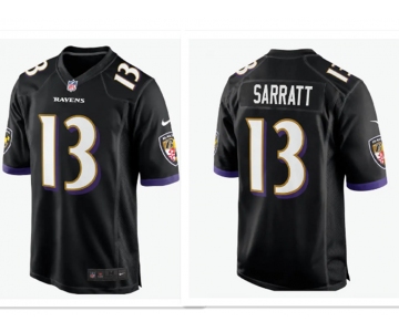 Men's Baltimore Ravens #13 Elijah Sarratt Black Alternate Stitched NFL Nike Game Jersey