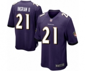 Men's Baltimore Ravens #21 Mark Ingram II Game Purple Team Color Football Jersey