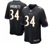 Men's Baltimore Ravens #34 Anthony Averett Game Black Alternate Football Jersey