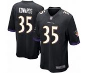 Men's Baltimore Ravens #35 Gus Edwards Game Black Alternate Football Jersey