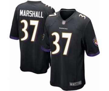 Men's Baltimore Ravens #37 Iman Marshall Game Black Alternate Football Jersey