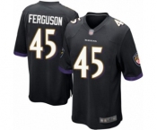 Men's Baltimore Ravens #45 Jaylon Ferguson Game Black Alternate Football Jersey