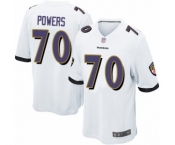Men's Baltimore Ravens #70 Ben Powers Game White Football Jersey