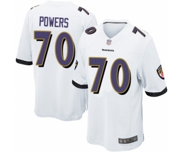 Men's Baltimore Ravens #70 Ben Powers Game White Football Jersey