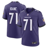 Men's Baltimore Ravens #71 IOANE Purple 2026 Game Football Stitched Jersey Men's Baltimore Ravens #71 IOANE Purple 2026 Game Football Stitched Jersey